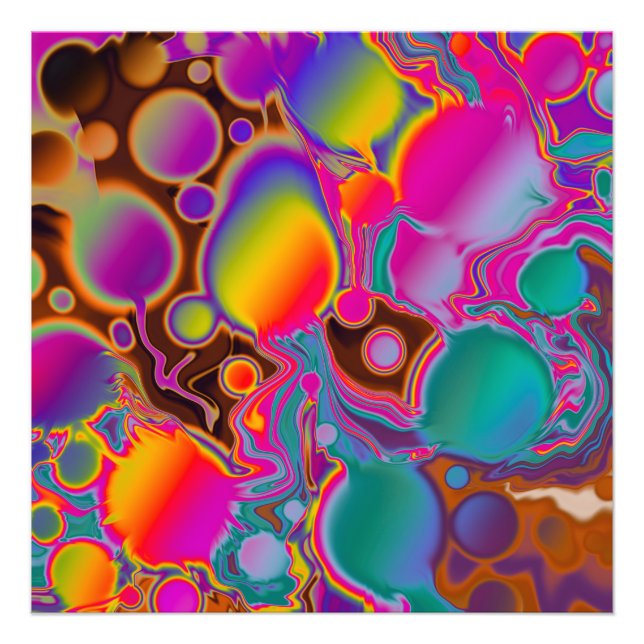 Groovy Colour Burst Photo Print (Front)