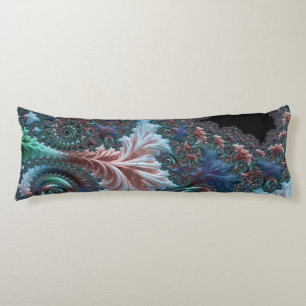 Groovy Colourful Boho Hippie Mandelbrot Fractal Ar Body Pillow