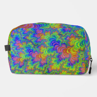 Groovy Colourful Boho Hippie Trippy Rainbow Fracta Dopp Kit