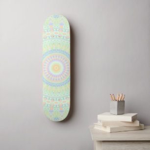 Groovy Colourful Hippie Mandala Skateboard
