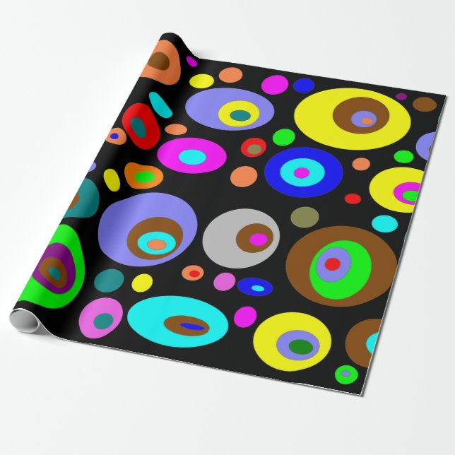 Groovy Colours Wrapping Paper (Unrolled)