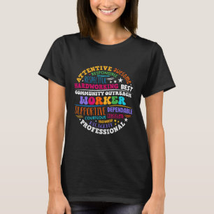 Groovy Community Outreach Worker Back To School T-Shirt
