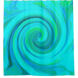Groovy Cool Abstract Aqua Liquid Art Swirl
