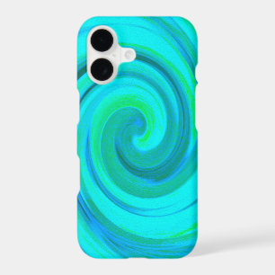 Groovy Cool Abstract Aqua Liquid Art Swirl