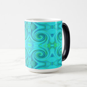 Groovy Cool Abstract Aqua Liquid Art Swirl Pattern Magic Mug