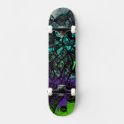 Groovy Cool Black Purple Green Abstract Art