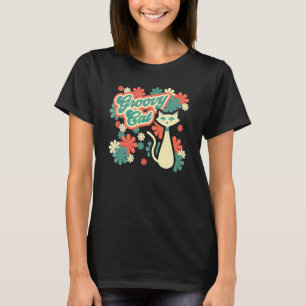 Groovy Cool Funky Cat Psychedelic Retro Vintage 60 T-Shirt