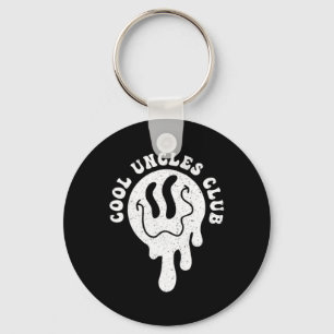 Groovy Cool Uncles Club Retro Uncle Fathers Day Ha Keychain