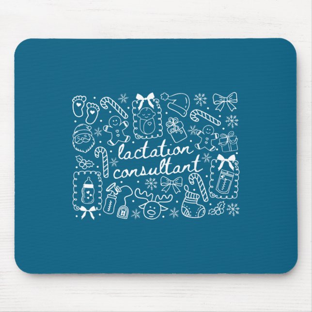 Groovy Coquette Lactation Consultant Breastfeeding Mouse Pad (Front)