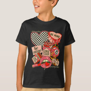 Groovy Coquette Western Valentines Day Collage Cli T-Shirt
