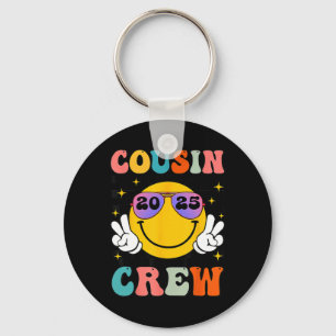 Groovy Cousin Crew 2025 Summer Vacation Beach Fami Keychain