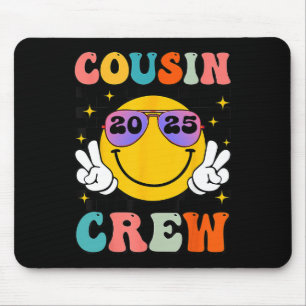 Groovy Cousin Crew 2025 Summer Vacation Beach Fami Mouse Pad