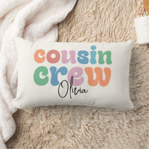 Groovy Cousin Crew Personalized Lumbar Pillow
