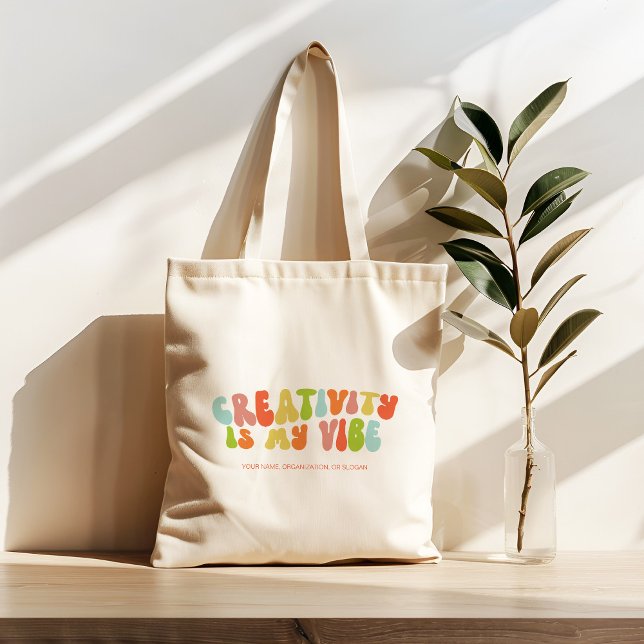 Groovy Creativity is My Vibe, Creative or Artist  Tote Bag (Creator Uploaded)
