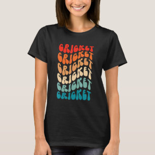 Groovy Cricket For Girl Women Retro 70s Hippie Boh T-Shirt