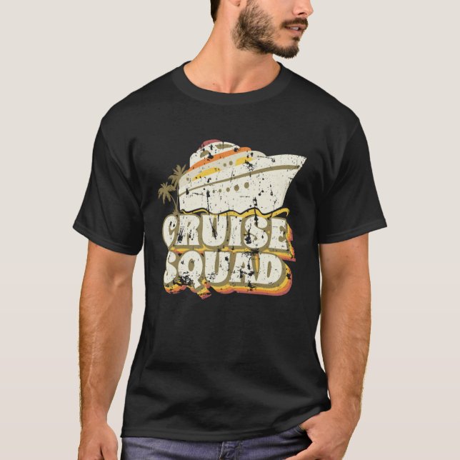 Groovy Cruise Squad Vacation Matching Group T-Shirt (Front)