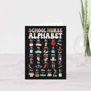Groovy Cute Abc School Nurse Alphabet Back To Scho Card
