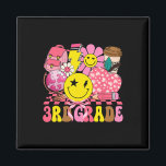 Groovy Cute Third Grade First Day Of School Girls  Magnet<br><div class="desc">Groovy Cute Third Grade First Day Of School Girls Boys Kids</div>