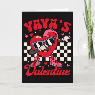 Groovy Dabbing Heart Yaya’s Valentine Boy Girl Men Card