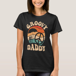 Groovy Daddy 70s Aesthetic Nostalgia 1970's Retro  T-Shirt