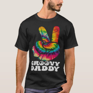 Groovy Daddy Peace Sign Hand Tie Dye T-Shirt