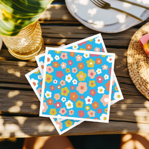 Groovy Daisies Floral BIRTHDAY PARTY CUSTOM Napkin