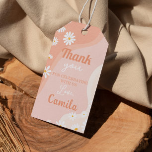 Groovy Daisy Birthday Thank You Tag