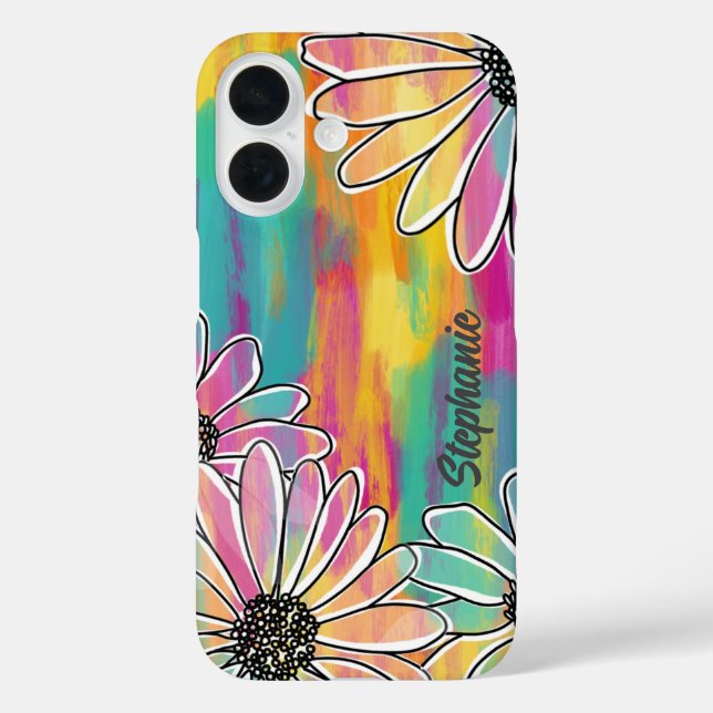 Groovy Daisy Dream - Painterly Hand Drawn Floral Case-Mate iPhone Case (Back)