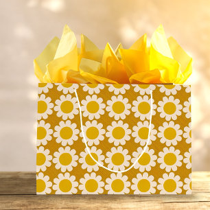 Groovy Daisy Summer Wrapping Paper Sheets Large Gift Bag