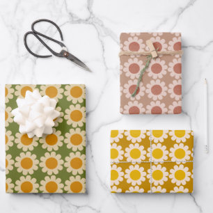 Groovy Daisy Wrapping Paper Sheet