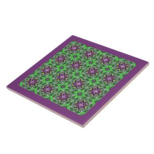 Groovy Decorative Geometric Abstract Pattern Art Tile