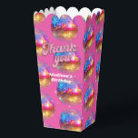 Groovy Disco Ball Birthday Party Gold Pink Glitter Favor Box<br><div class="desc">Do you love the 80s dancing disco ball? The 70s disco ball? Look at our Groovy Disco Ball Birthday Party Gold Pink Glitter Favour Boxes! Celebrate in style with our vibrant birthday disco ball hot pink favour boxes featuring a colourful gold mirror disco ball and dazzling typography with a digital...</div>