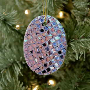 Groovy Disco Ball Mirror Ball Disco Globe Ceramic Ornament