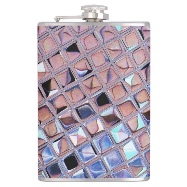 Groovy Disco Ball Mirror Ball Disco Globe Hip Flask (Front)