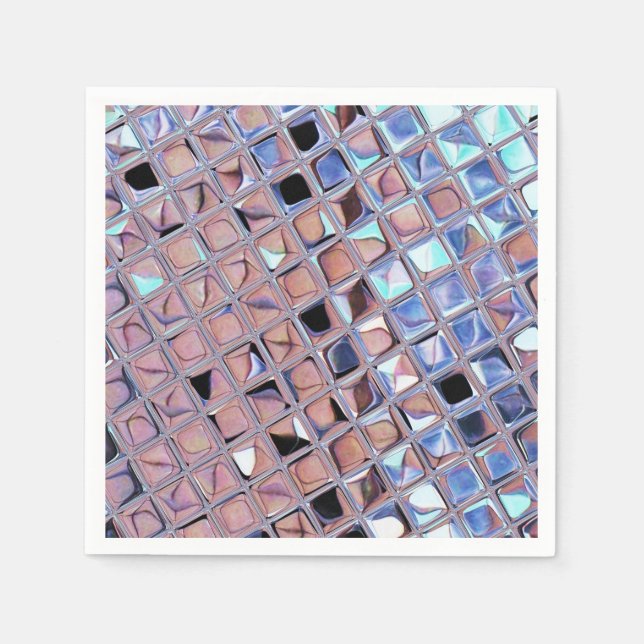 Groovy Disco Ball Mirror Ball Disco Globe Napkin (Front)