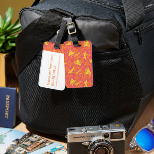 Groovy Disco Scooby-Doo Pattern Luggage Tag