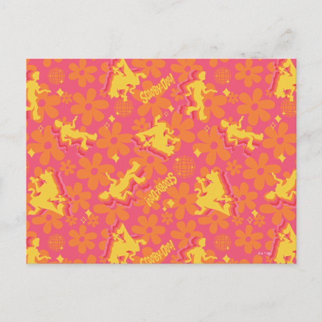 Groovy Disco Scooby-Doo Pattern Postcard (Front)
