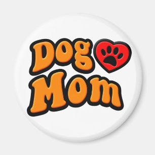 Groovy Dog Mom Drawing Magnet