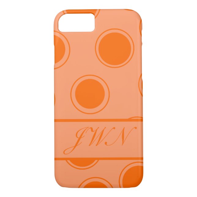 Groovy Dots #10 with monogram Case-Mate iPhone Case (Back)