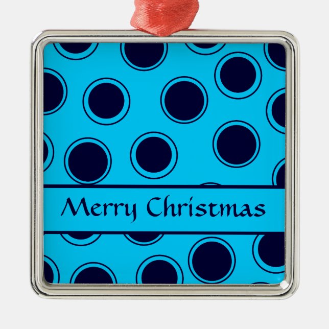 Groovy Dots #4 Merry Christmas Metal Ornament (Front)