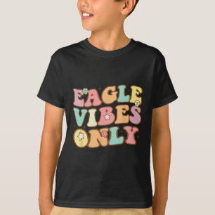 Groovy Eagle School Sports Fan Team Spirit Footbal T-Shirt