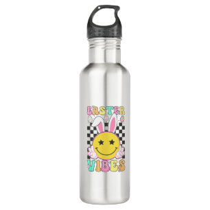 Groovy Easter Vibes Bunny Easter Day Smile Face Gi 710 Ml Water Bottle