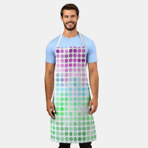 Groovy Eclectic Boho Abstract Toric Pride Flag Apron