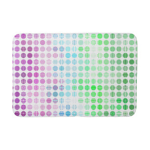 Groovy Eclectic Boho Abstract Toric Pride Flag Bath Mat