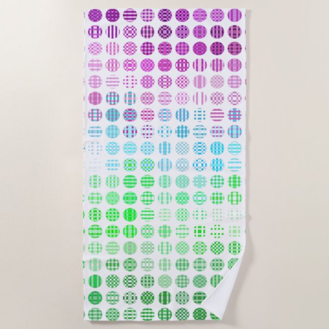 Groovy Eclectic Boho Abstract Toric Pride Flag Beach Towel (Front)