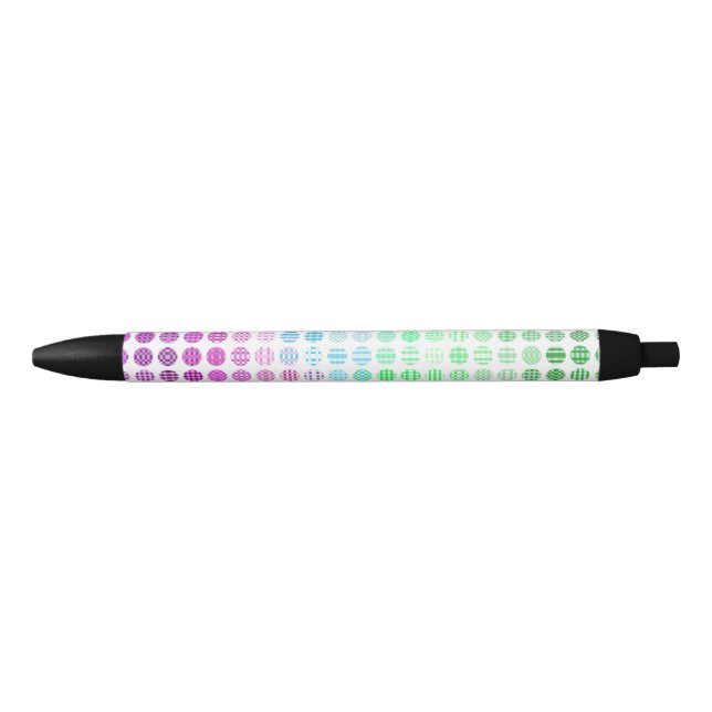 Groovy Eclectic Boho Abstract Toric Pride Flag Black Ink Pen (Front)