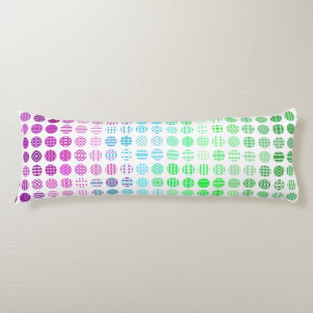 Groovy Eclectic Boho Abstract Toric Pride Flag Body Pillow (Front)