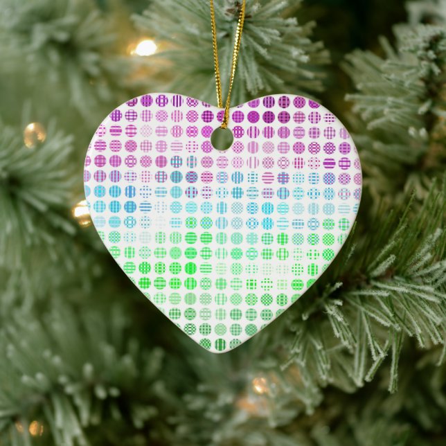 Groovy Eclectic Boho Abstract Toric Pride Flag Ceramic Ornament (Tree)
