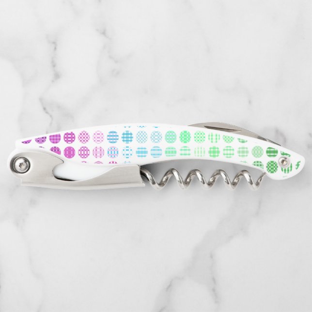Groovy Eclectic Boho Abstract Toric Pride Flag Corkscrew (Front)