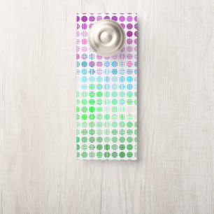 Groovy Eclectic Boho Abstract Toric Pride Flag Door Hanger